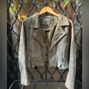 Olive suede moto jacket - Nordstrom (worn once)